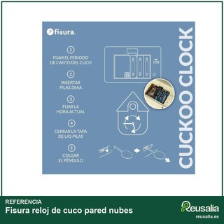 Fisura reloj de cuco pared nubes
