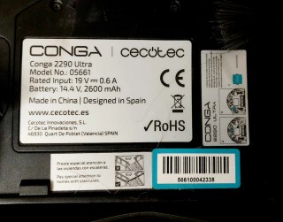 Piezas reparar Conga 2290 ultra home
