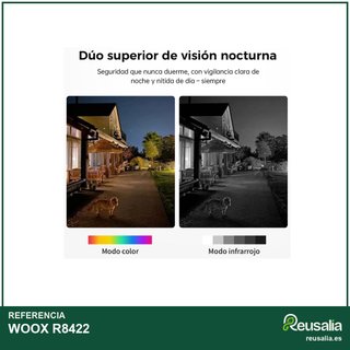 Woox cámara vigilancia exterior solar 2K