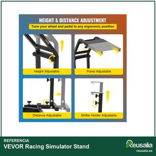 Mophorn soporte ajustable para volante carrera