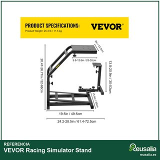 Mophorn soporte ajustable para volante carrera