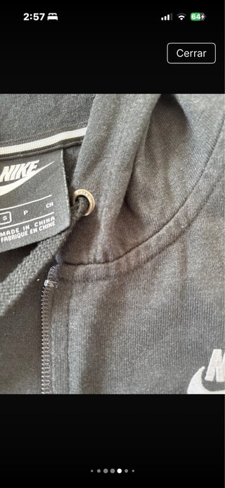 Sudadera Nike corta negra