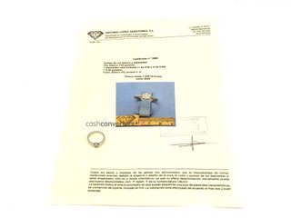 sortija oro 18k con piedra con diamante