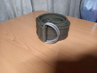 Cinturón tela con hebilla doble anilla
