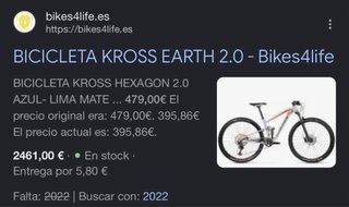 Bicicleta MTB Kross Earth 2.0 Talla m