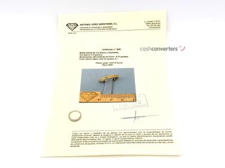 sortija oro 18k con piedra con diamante
