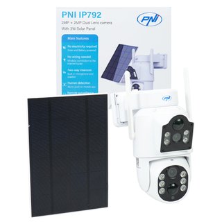 PNI Cámara videovigilancia IP792 doble lente