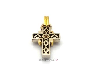 crucifijo oro 18k con piedra con diamante