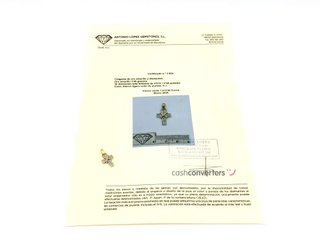 crucifijo oro 18k con piedra con diamante