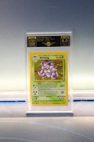 Carta Pokémon Nidoking Holo Rare. Base Set 11/102. 1999, España. NM - Mint 8.0.