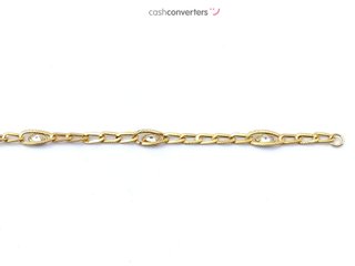 pulsera oro 18k con piedra con circonita