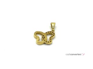 colgante oro 18k con piedra con circonita