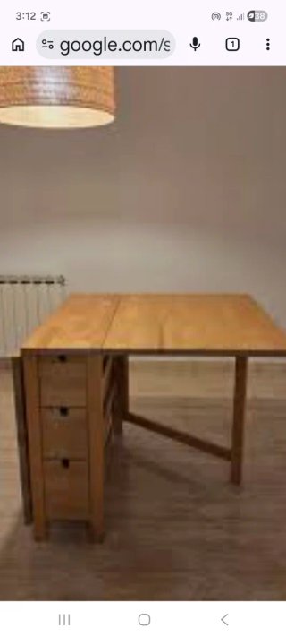 Mesa abatible abedul Ikea