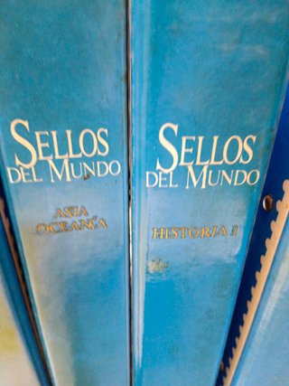 coleccion, SELLOS DEL MUNDO. 8 ARCHIVADORES con fichas y sellos de cada pais, COMPLETA. ORBIS FABBRI