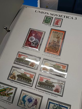 coleccion, SELLOS DEL MUNDO. 8 ARCHIVADORES con fichas y sellos de cada pais, COMPLETA. ORBIS FABBRI
