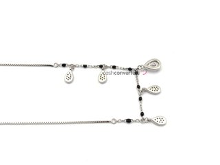 gargantilla plata 925mm con piedra con circonita 22cm