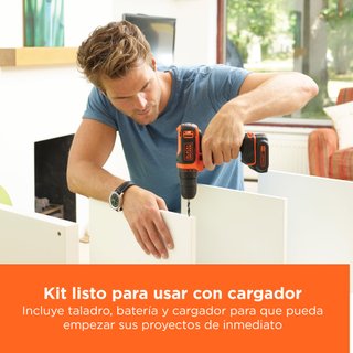 BLACK+DECKER taladro atornillador BDCDD12-QW 10,8V