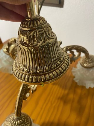 Lámpara de techo de cristal y metal