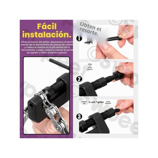 Swpeet kit cortacadenas remachadora 13 piezas