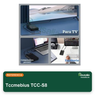 Tccmebius TCC-S8 22TB Carcasa Disco Duro USB 3.0