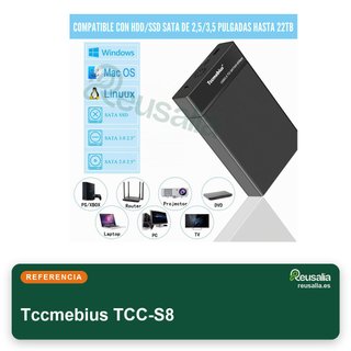 Tccmebius TCC-S8 22TB Carcasa Disco Duro USB 3.0