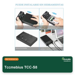 Tccmebius TCC-S8 22TB Carcasa Disco Duro USB 3.0