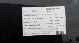 Peugeot 274357 motor limpia del 9661812080 407 sw