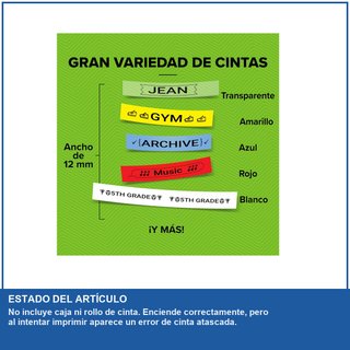 - DYMO LetraTag LT-100H etiquetadora portátil