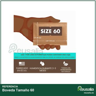 Boveda Tamaño 60 84% HR para curar humidor madera