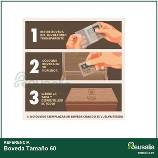 Boveda Tamaño 60 84% HR para curar humidor madera