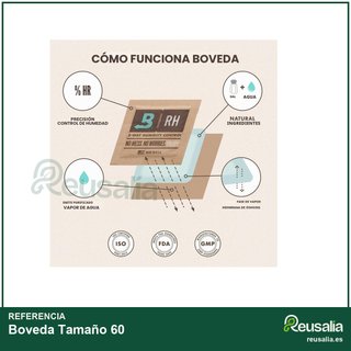 Boveda Tamaño 60 84% HR para curar humidor madera