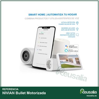 NIVIAN Cámara Bullet WiFi exterior visión nocturna