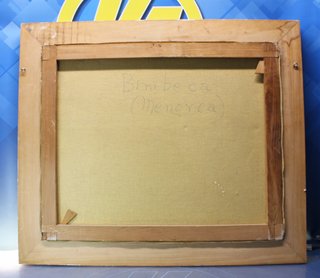 Binibeca, Menorca. Óleo sobre lienzo firmado “Santabarbara” 1977.