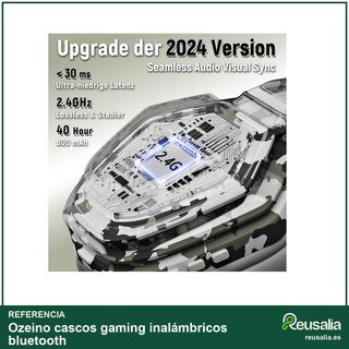 Ozeino cascos gaming inalámbricos bluetooth