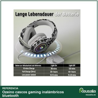 Ozeino cascos gaming inalámbricos bluetooth