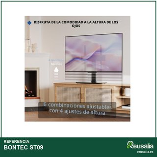 BONTEC soporte pie TV 24-60 pulgadas ajustable