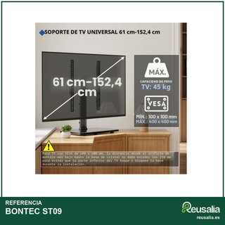 BONTEC soporte pie TV 24-60 pulgadas ajustable