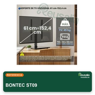 BONTEC soporte pie TV 24-60 pulgadas ajustable