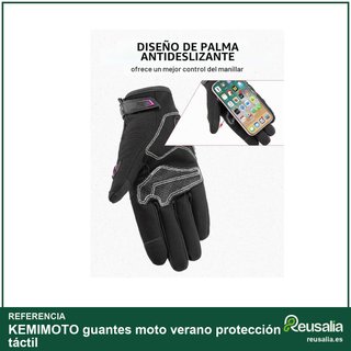KEMIMOTO guantes moto verano protección táctil