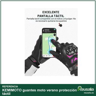 KEMIMOTO guantes moto verano protección táctil