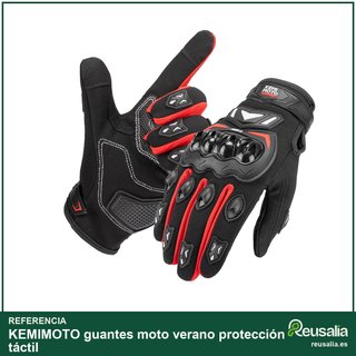 KEMIMOTO guantes moto verano protección táctil