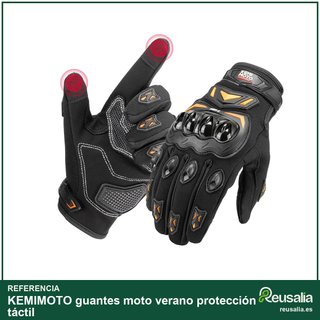 KEMIMOTO guantes moto verano protección táctil
