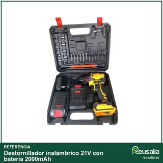 Destornillador inalámbrico 21V con batería 2000mAh