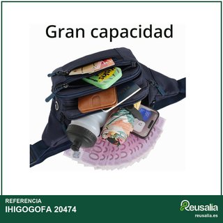 Riñonera unisex deportiva con 6 bolsillos