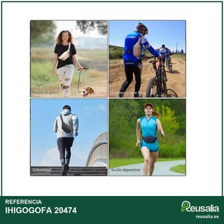 Riñonera unisex deportiva con 6 bolsillos