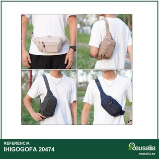 Riñonera unisex deportiva con 6 bolsillos