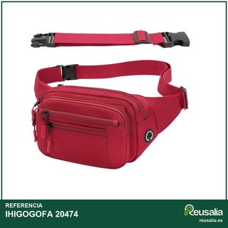 Riñonera unisex deportiva con 6 bolsillos