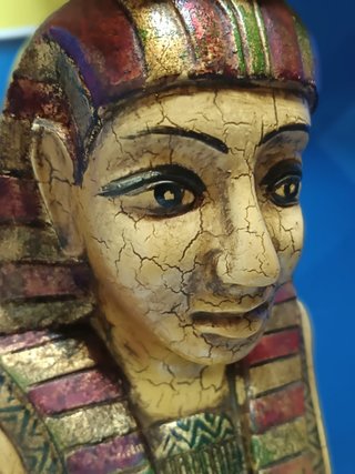 Lámpara figura egipcia , Hollywood, años 70, 80 cm.
