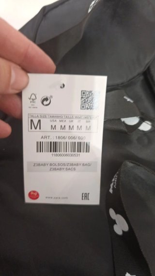 Mochila Mickey Mouse Zara Negra