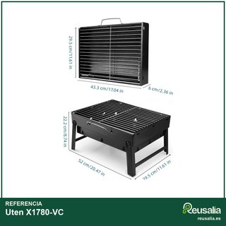 Uten Parrilla plegable carbón para acampar